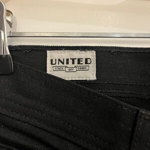 United Black Selvage Denim Jeans Brand New Never worn size 30